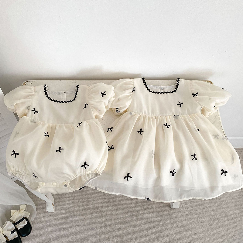 Summer Gauze Clothing - Çocuklar Sisters Giyim Yaz Bebek Kız