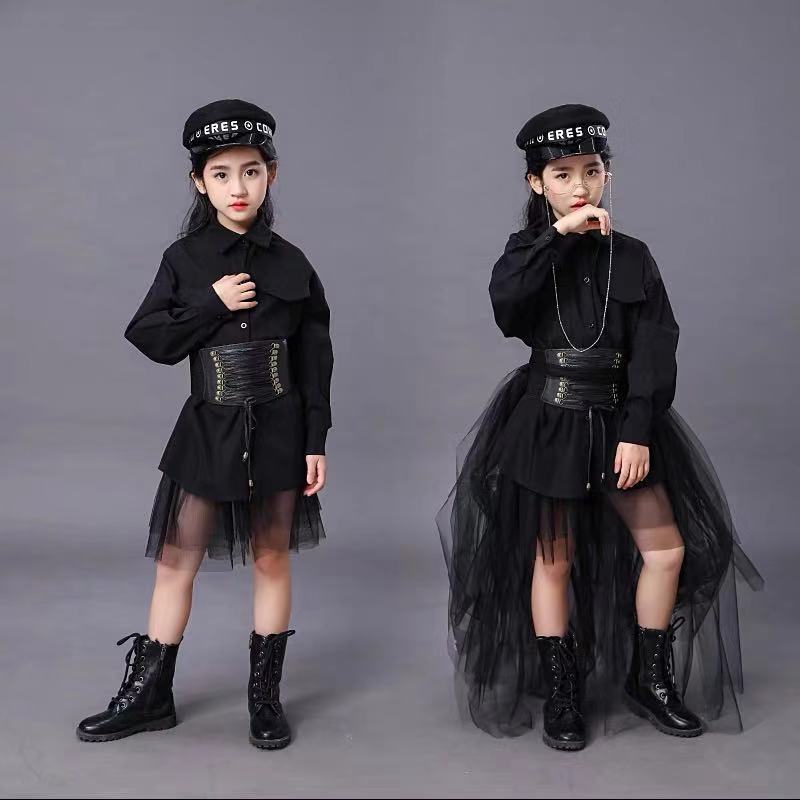 Summer Clothing Model - Çocuk Siyah Takım Elbise Kız Modeli