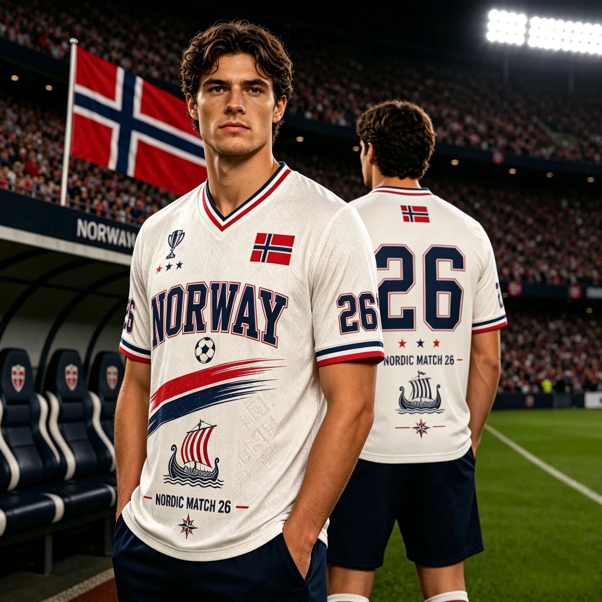 Summer Viking Clothing - Norveç İskandinav Maçı 26 Futbol Forması
