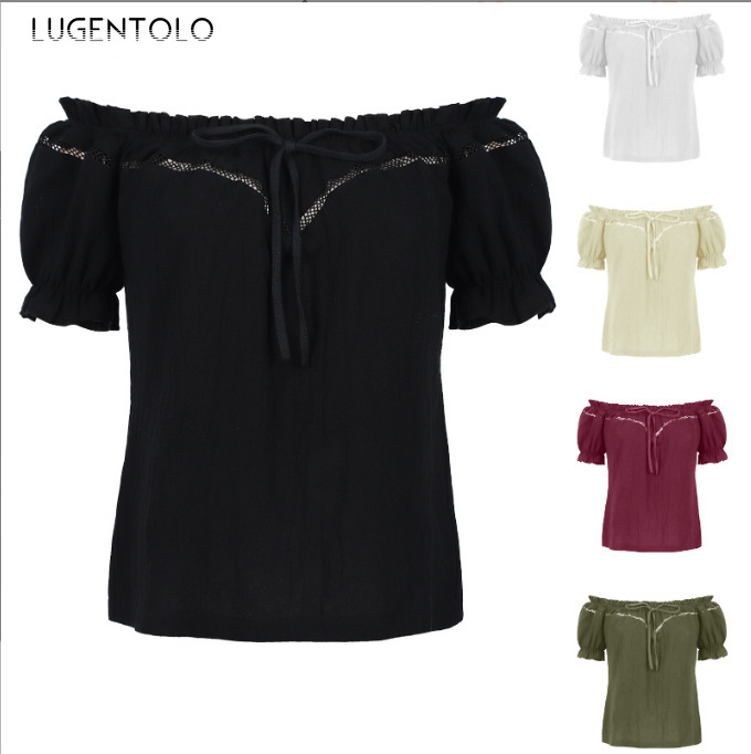 Summer Renaissance Clothing - Kadın Retro Gömlek Koyu Rönesans Bluz