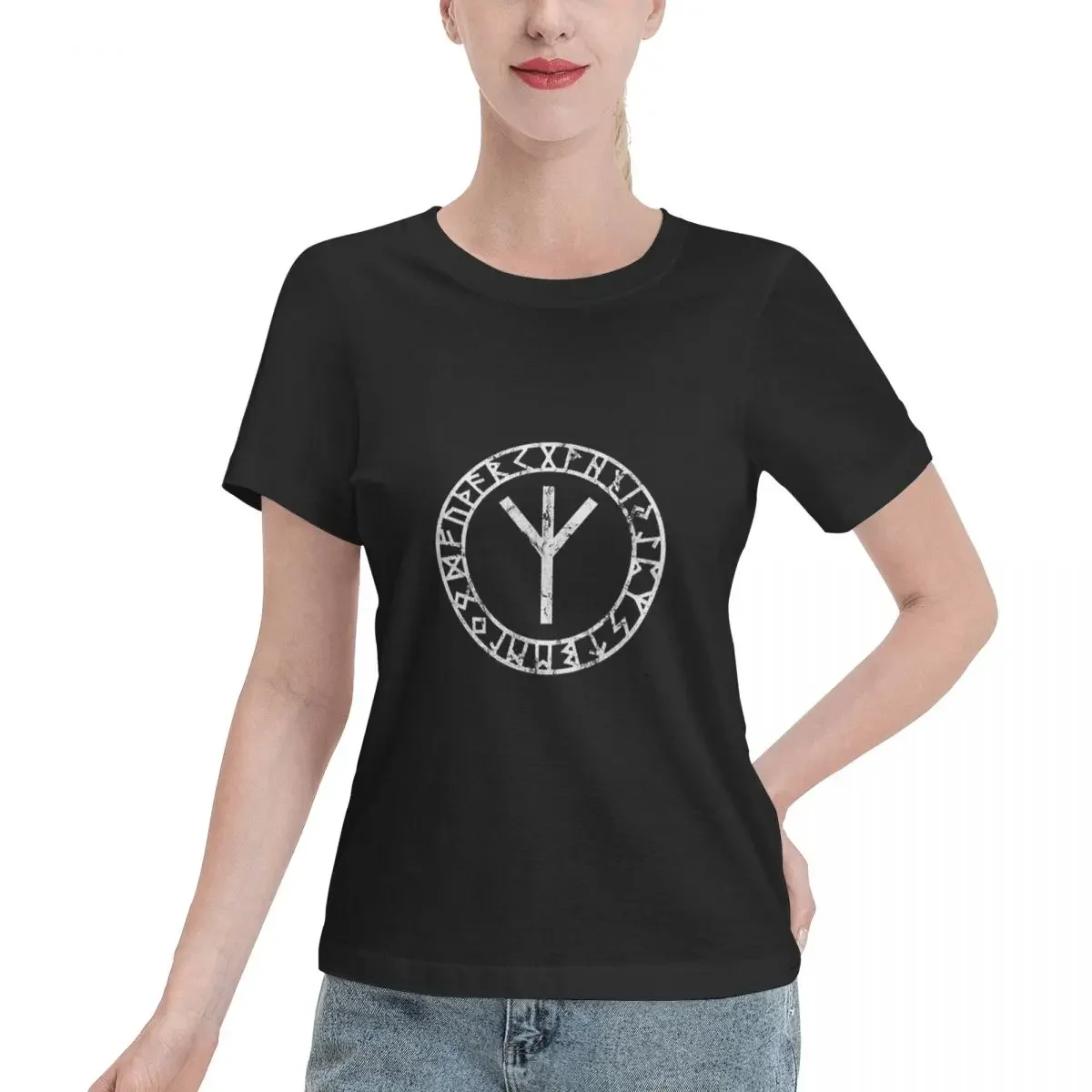 Summer Viking Clothing - Algiz Runes Muska İskandinav Odin Thor