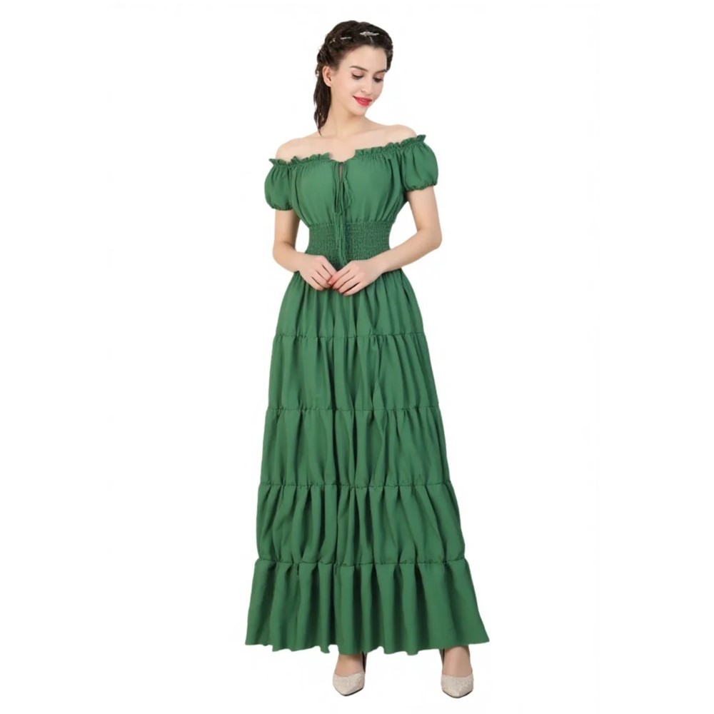 Summer Renaissance Clothing - Rönesans ortaçağ elbise kadın İrlandalı kapalı