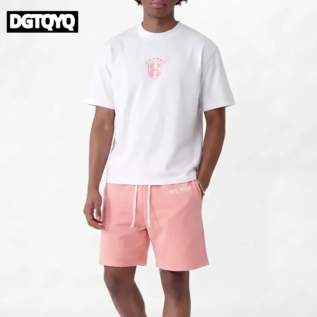Summer Clothing For Petite Women - Erkek Yazlık Yeni Pembe İşlemeli Günlük