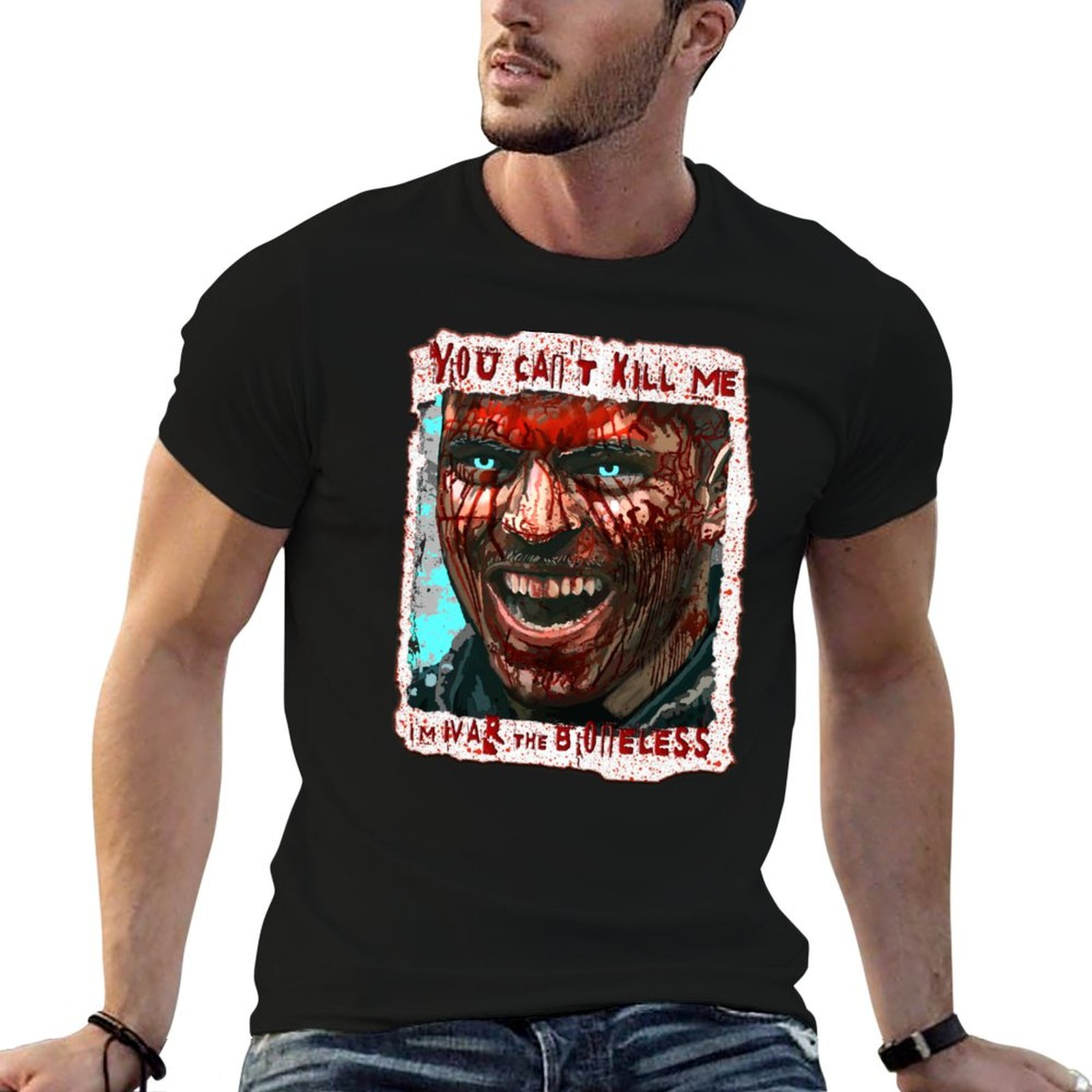 Summer Viking Clothing - Ivar Kemiksiz Viking Kralı Resimli Tişört
