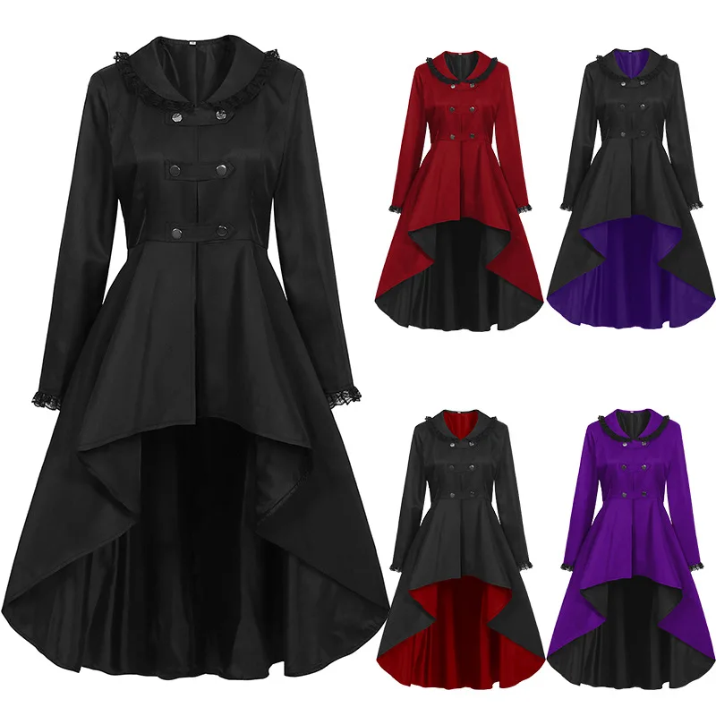 Summer Renaissance Clothing - Kadın Rönesans Siper Tailcoat Bandaj Elbise