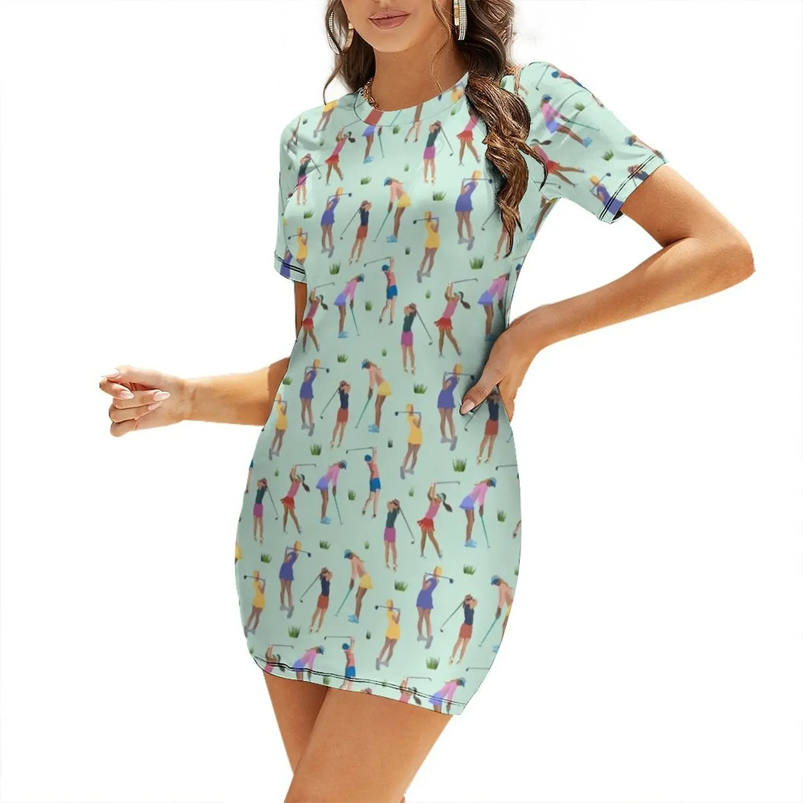 Summer Clothing Online - Golf sahasındaki kızlar - mint rengi