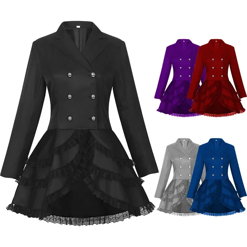 Summer Renaissance Clothing - Kadın Gotik Elbise Dantel Performans Kostümleri