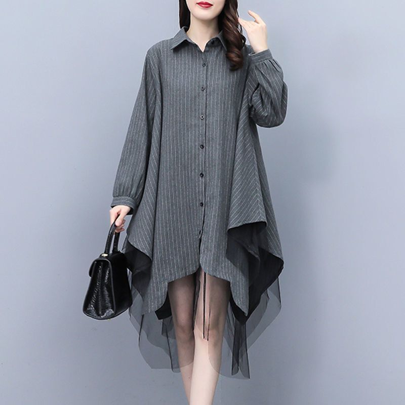 Summer Gauze Clothing - High Street Şık Gazlı Bez Patchwork