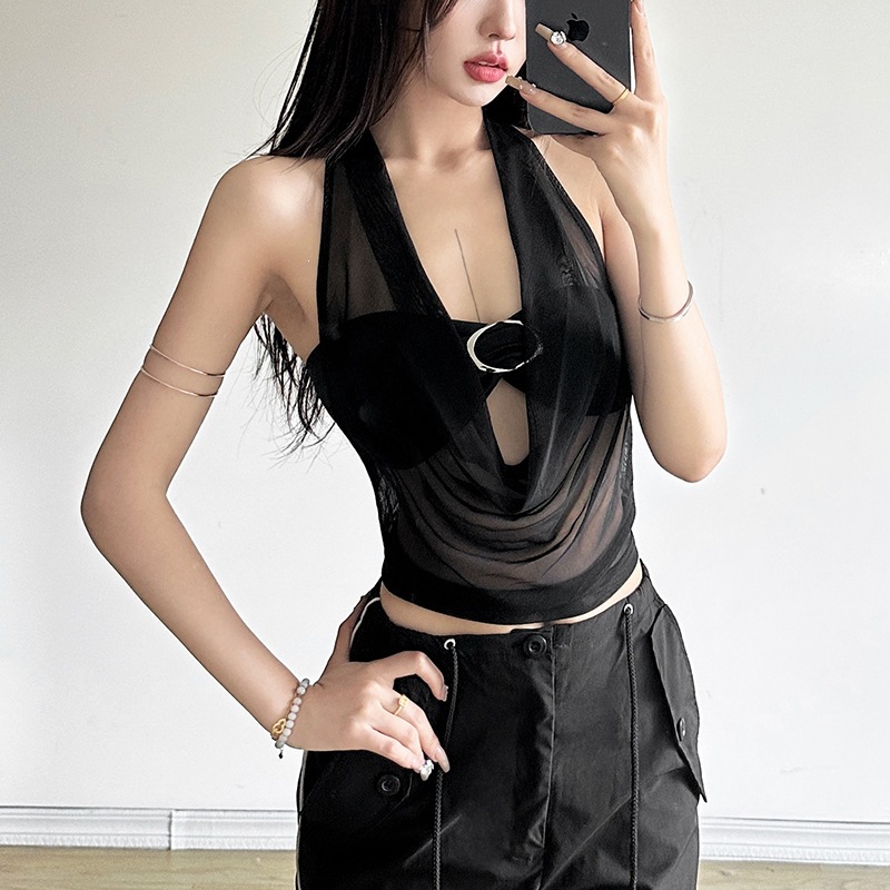 Summer Gauze Clothing - İki Parça Seksi Halter Bandaj Üst