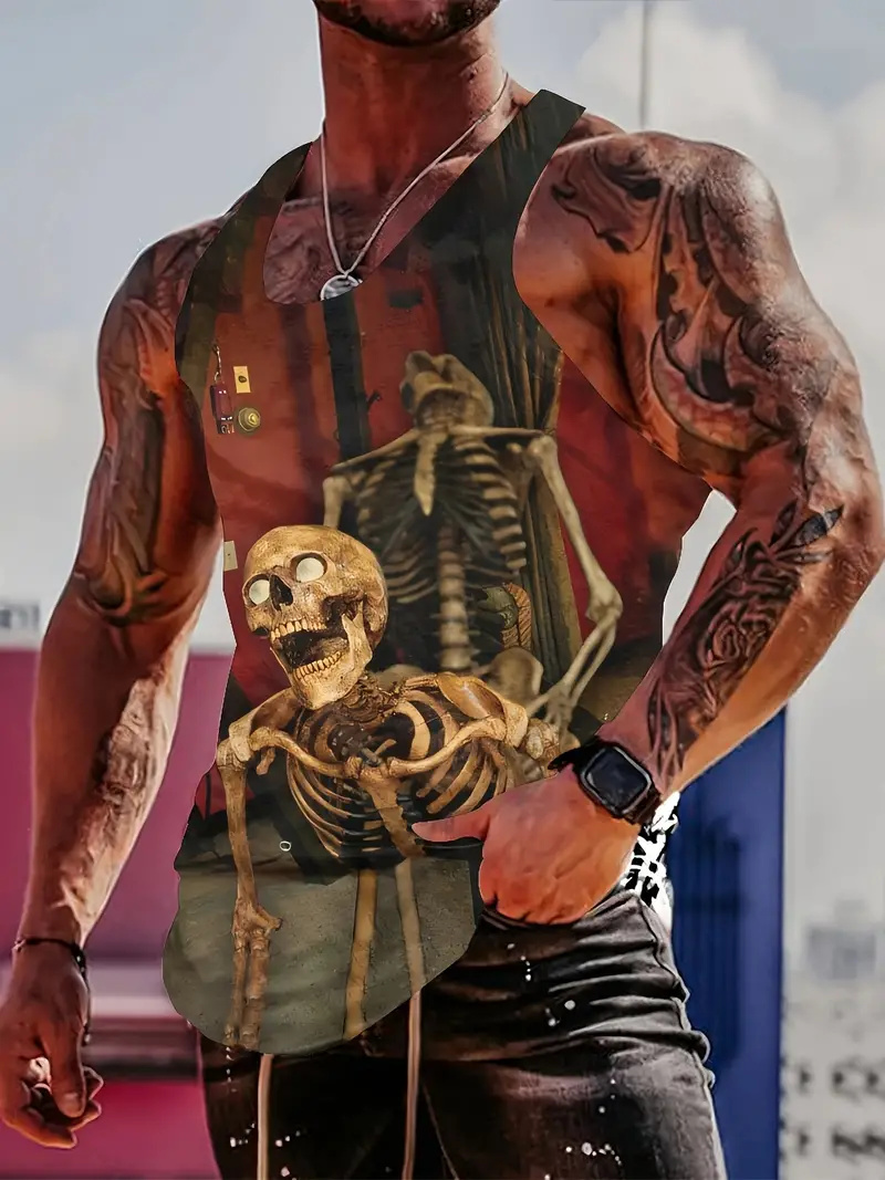 Summer Viking Clothing - Viking savaşçı baskılı yuvarlak boyun yaz