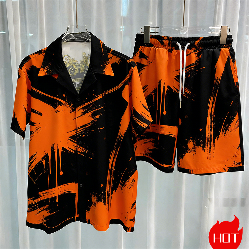 Dijital baskılı erkek takım mo - Summer Clothing Guys incelemesi ve fiyatı