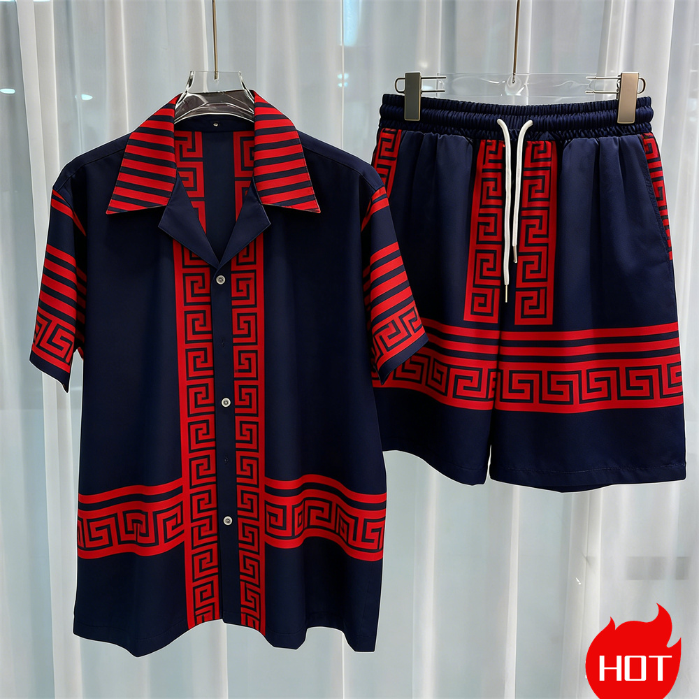 Dijital baskılı erkek takım mo - Summer Clothing Guys incelemesi ve fiyatı