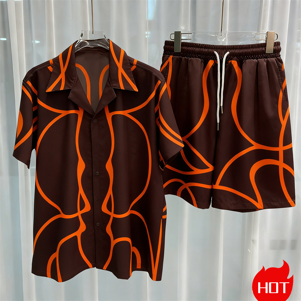 Dijital baskılı erkek takım mo - Summer Clothing Guys incelemesi ve fiyatı