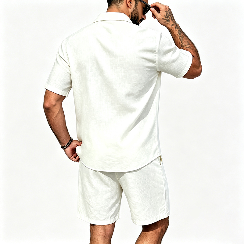 Erkekler Keten İki Parçalı Kıy - Summer Clothing Guys incelemesi ve fiyatı