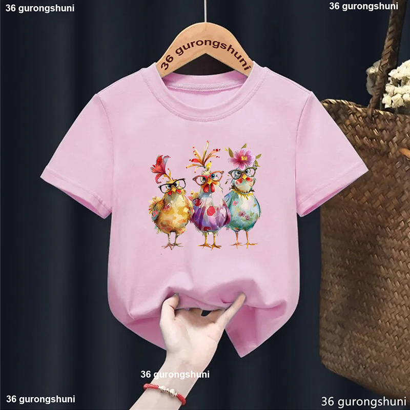 Güzel tavuk çiçekler baskılı T - Summer Loving Kids Clothing incelemesi ve fiyatı