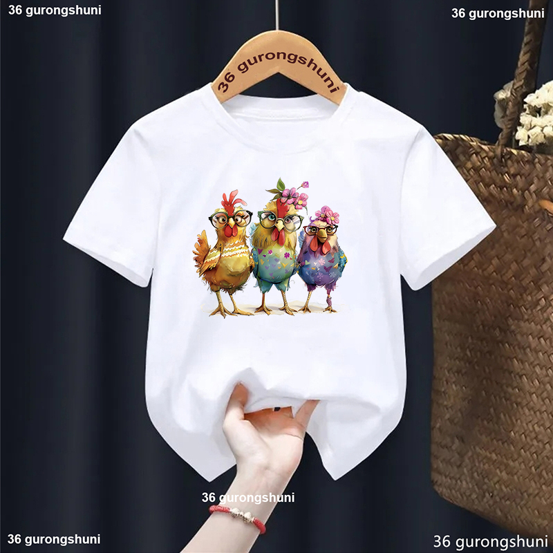 Güzel tavuk çiçekler baskılı T - Summer Loving Kids Clothing incelemesi ve fiyatı