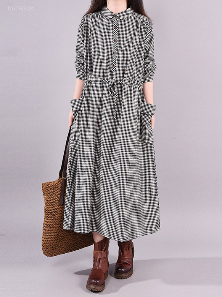 Moda Vintage Elbise Ekose Bera - Summer Clothing Drawing incelemesi ve fiyatı