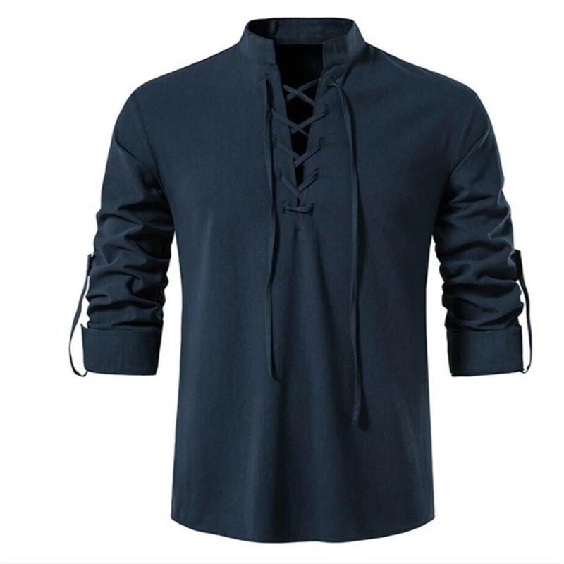 2023 yeni erkek v yaka gömlek  - Summer Viking Clothing incelemesi ve fiyatı