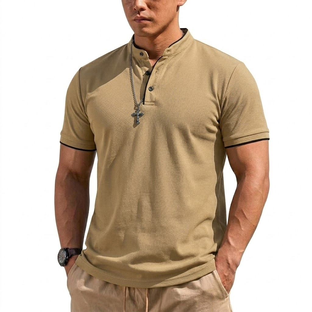 Yazlık Kısa Kollu Henley Gömle - Summer Clothing Guys incelemesi ve fiyatı