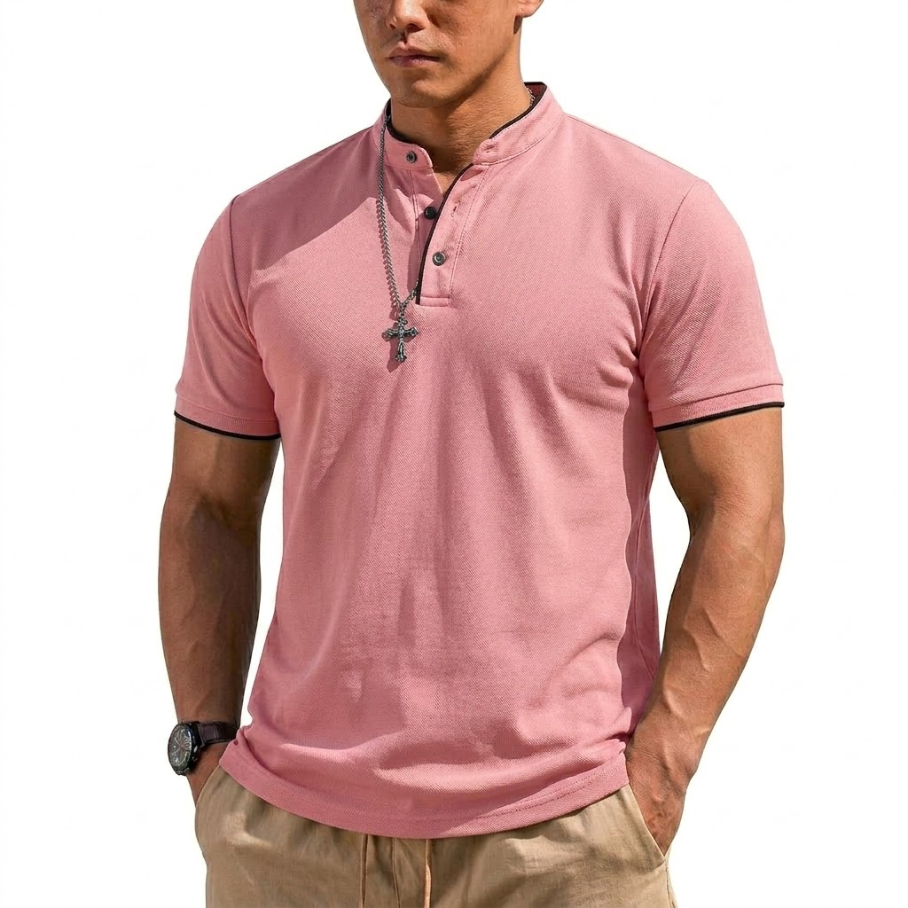 Yazlık Kısa Kollu Henley Gömle - Summer Clothing Guys incelemesi ve fiyatı